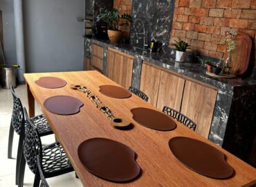 Área gourmet da casa de temporada em Santo Estevão